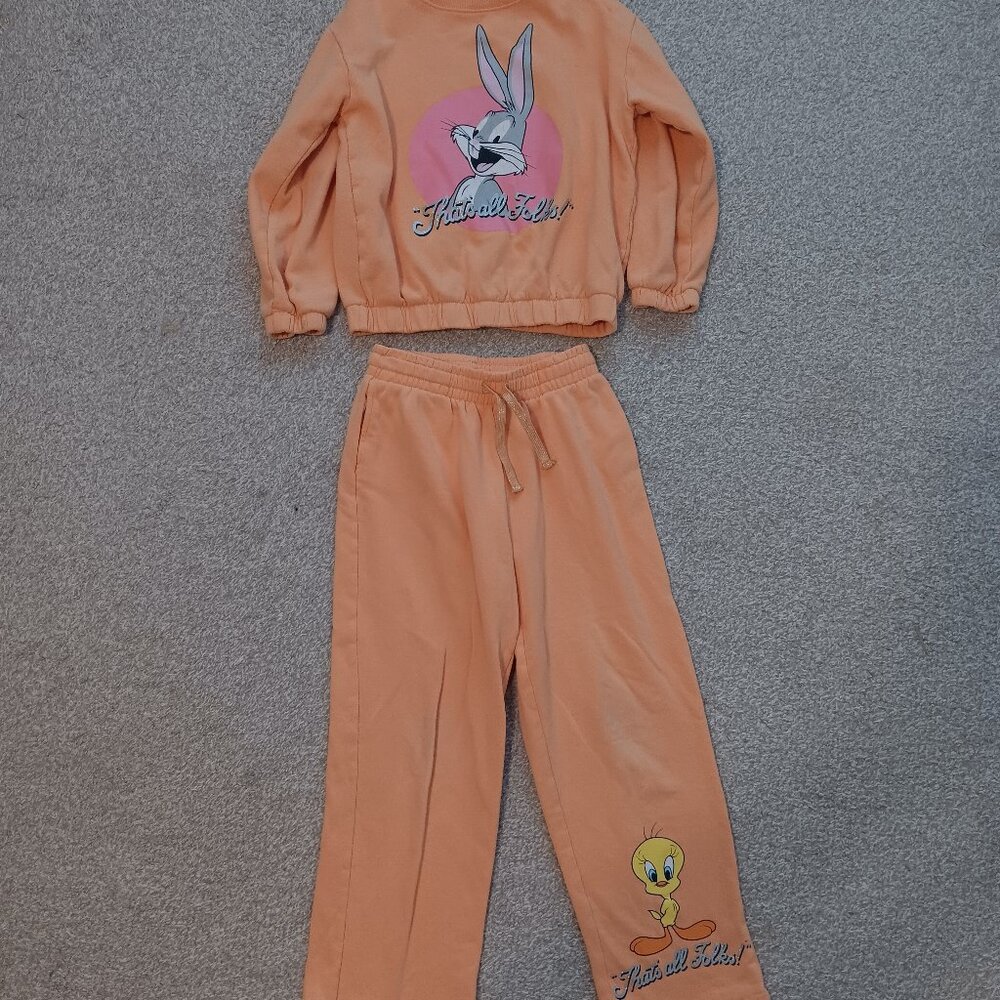 Looney Tunes Warner Bros. H & M Girls sweat suit Size 10